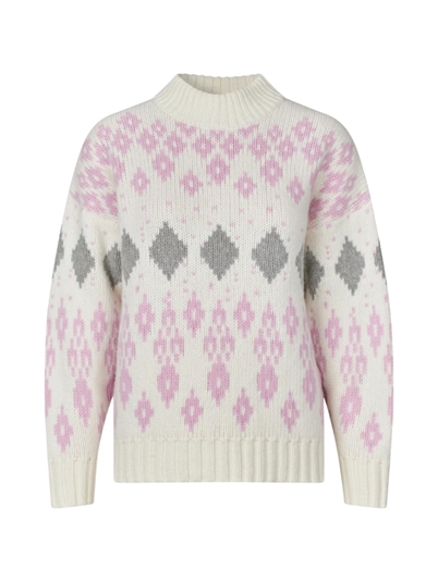 Stine Goya Fluffy Jacquard Sweater Beaded Fairisle-Shop Online Hos Blossom