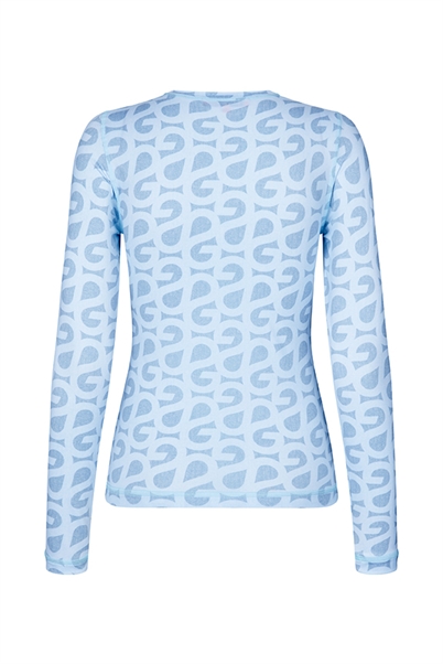 Stine Goya Juno Bluse SG Logo Blue Shop Online Hos Blossom