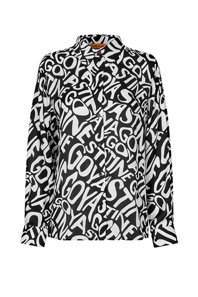 Stine Goya SGWal Skjorte Liquified Logo Shop Online Hos Blossom