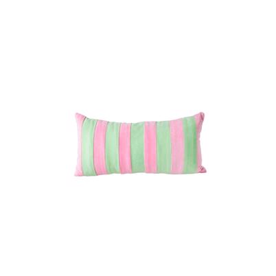 Rice Velour Small Pude Pink Green Stripes