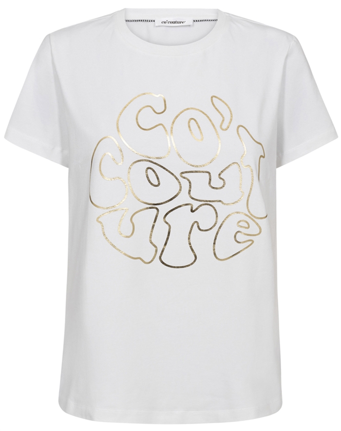 Co\'Couture - CoCouture CC Foil T-shirt - Whitegold