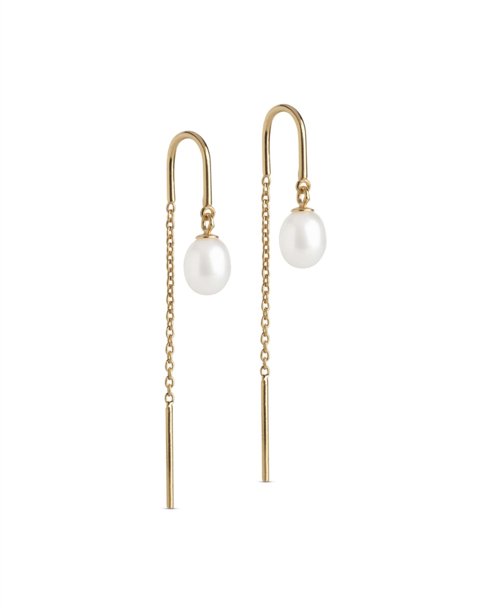 Enamel Copenhagen - Eleanor Pearl Øreringe - Guldfarvet