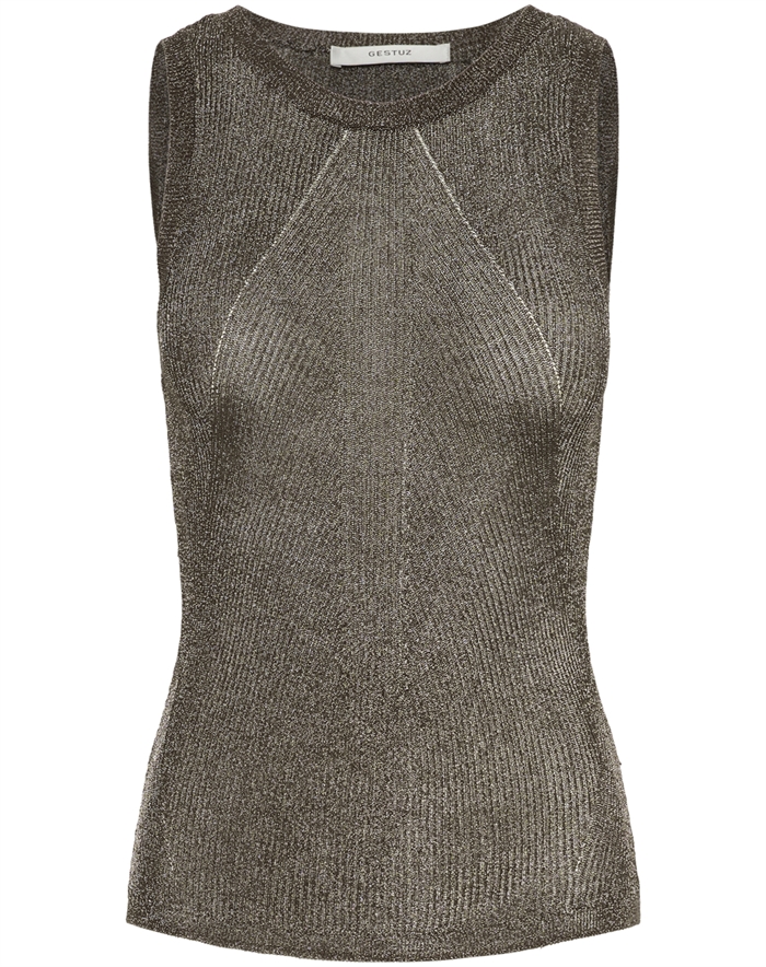 Gestuz - GZSilvi Tank Top - Warm Grey Metallic