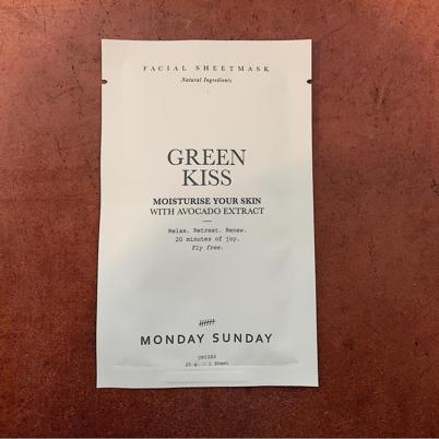 Monday Sunday Facial Sheetmask Green Kiss