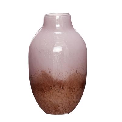 Hübsch Glas Vase Lilla Brun