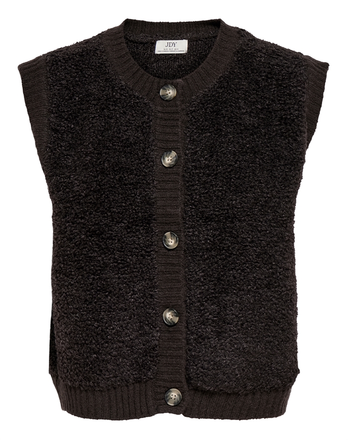 JDY - JDYEira Life On Button Vest - Chocolate Torte