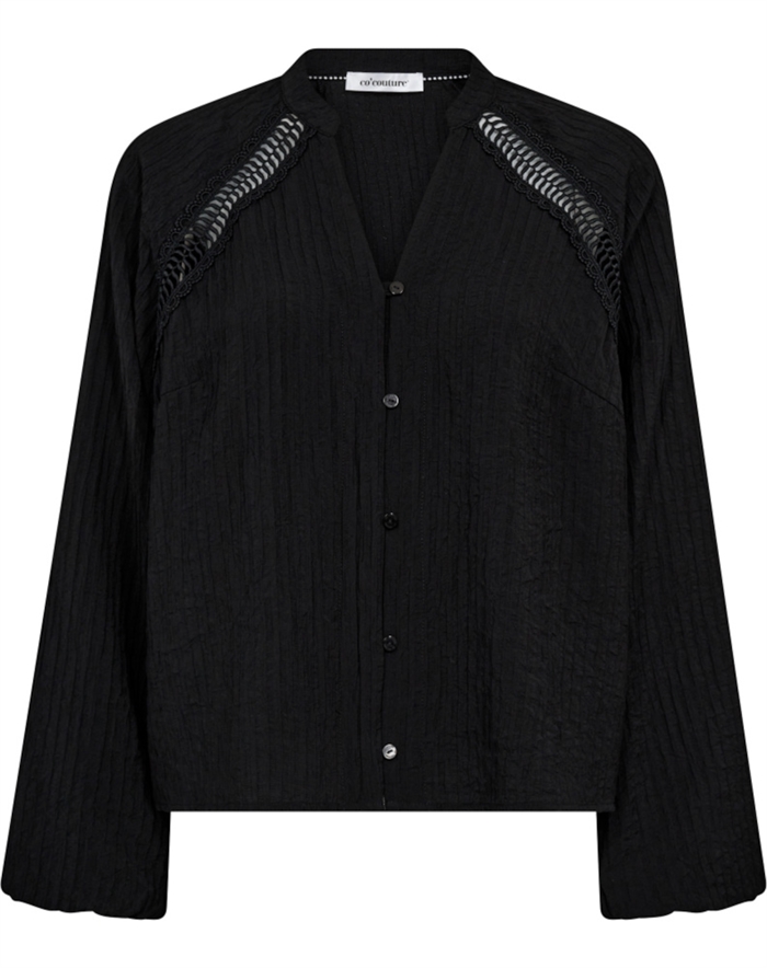 Co\'Couture - Shina CC Lace V-Skjorte - Black