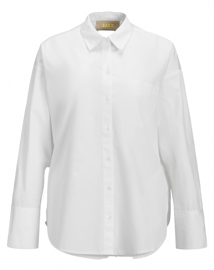 JJXX - JXHenna Poplin Patch Skjorte - Blanc de blanc