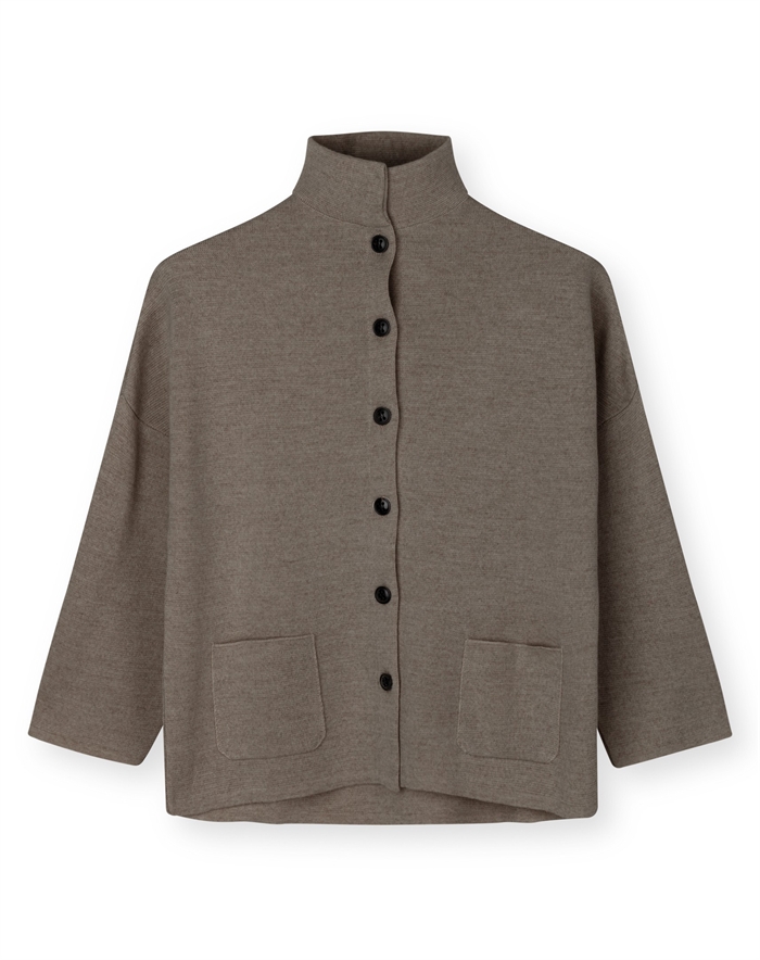 Sibin Linnebjerg - Spring Strikcardigan - Dark Sand