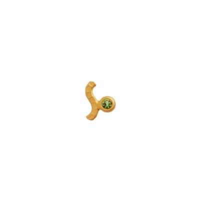 Stine A Petit Wave Ørering Gold Olive 