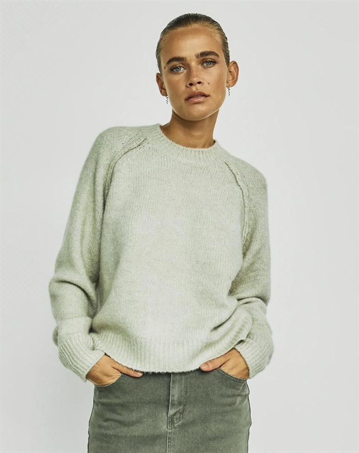 Withblack - Andrea WBL Cropped Strik - Mineral Grey Melange