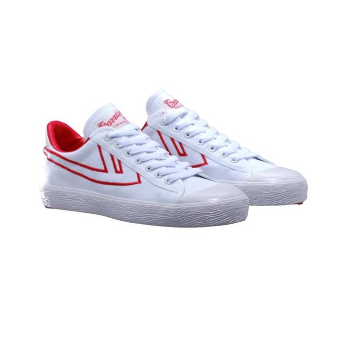 Warrior Shanghai WB-1 Sneakers White Red Embroidery