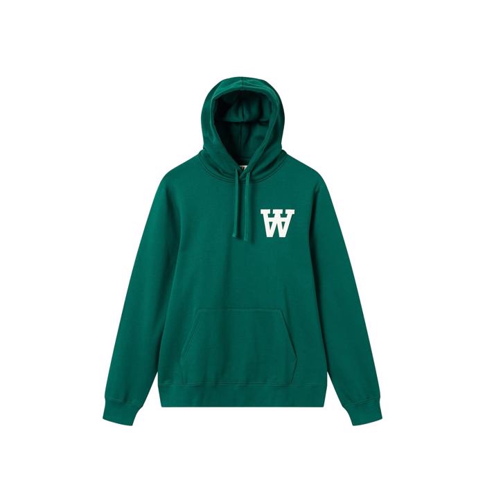 Wood Wood Ian Hoodie Emerald Green