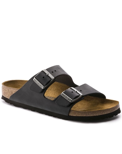 Arizona Oiled Leather Sandal - Black - Birkenstock