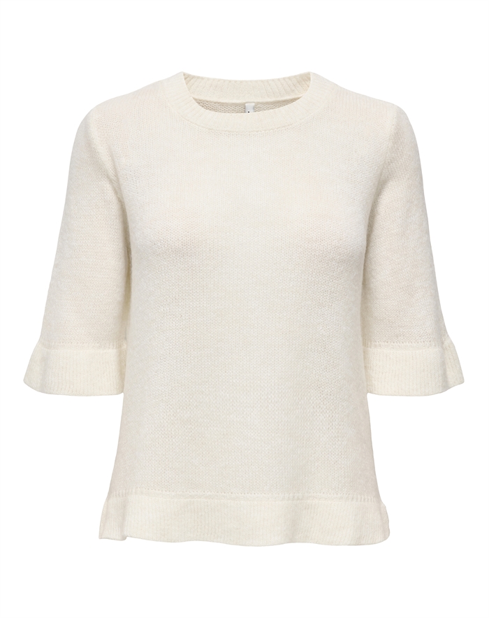 Only - ONLElla Frill Strik - Birch/Melange