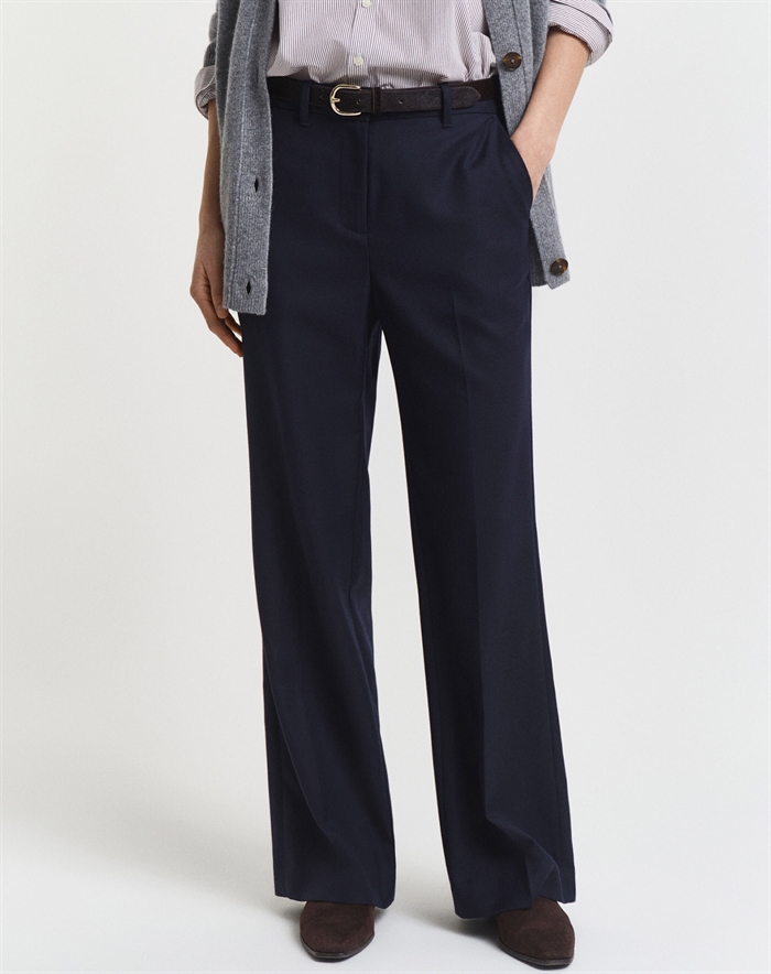 Gant - Tailored Wool Blend Bukser - Evening Blue