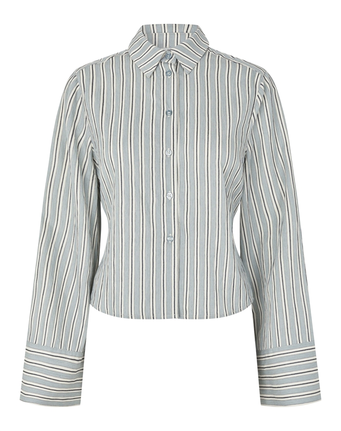 Mbym - Kalana - M Skjorte - Smoke Blue Kleo Stripe