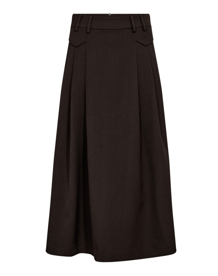 Co\'Couture - Luna CC Pocket Pleat Nederdel - Dark Brown