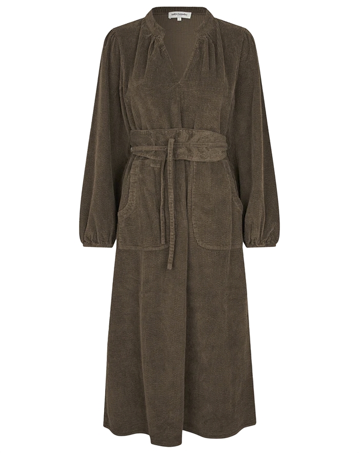 Lollys Laundry - Paris LL Midi Kjole - Dark Mokka