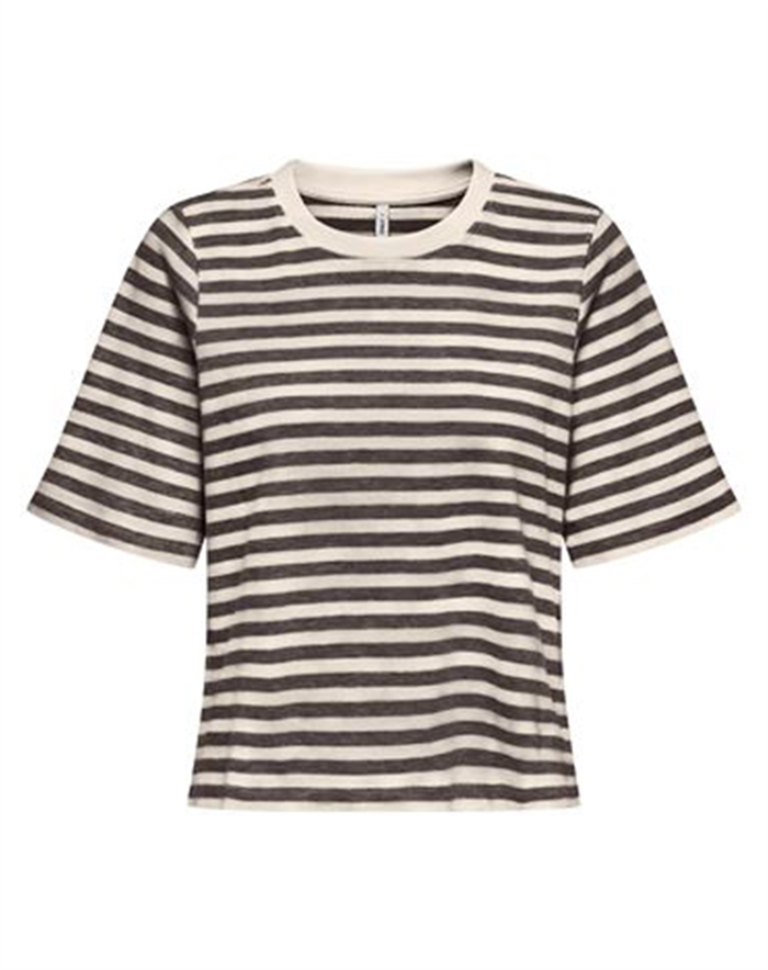 Only - ONLCarlina Life O-Neck T-shirt - Chocolate Torte/Birch