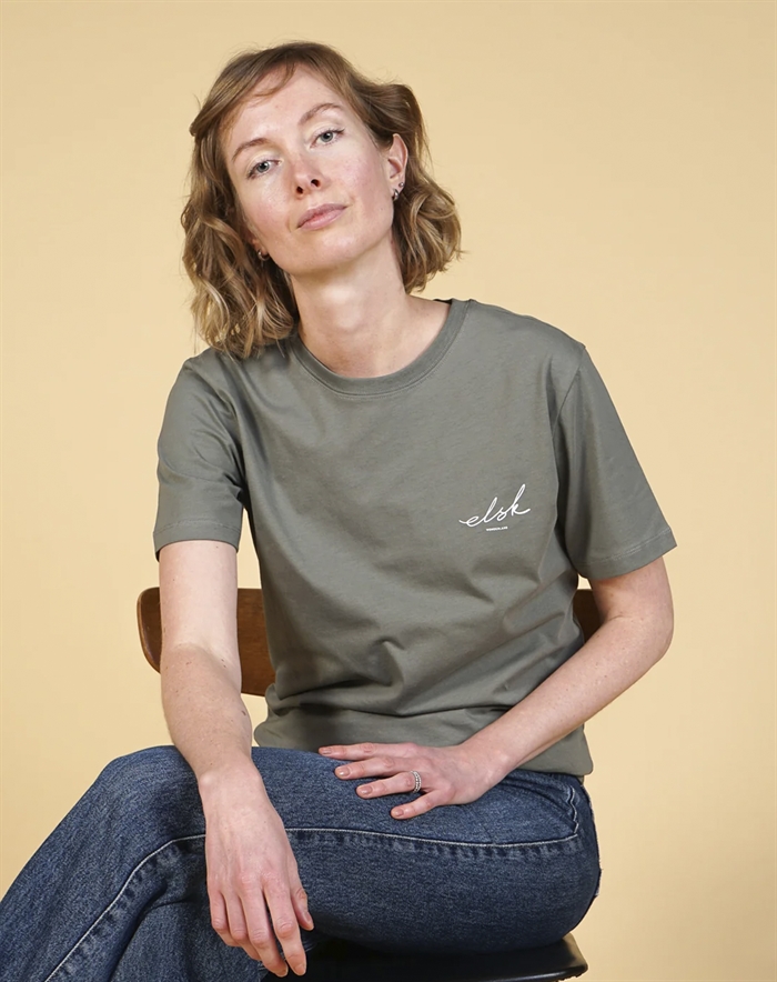 Elsk - Signed Basic Womens Casual T-shirt - Castor Gray