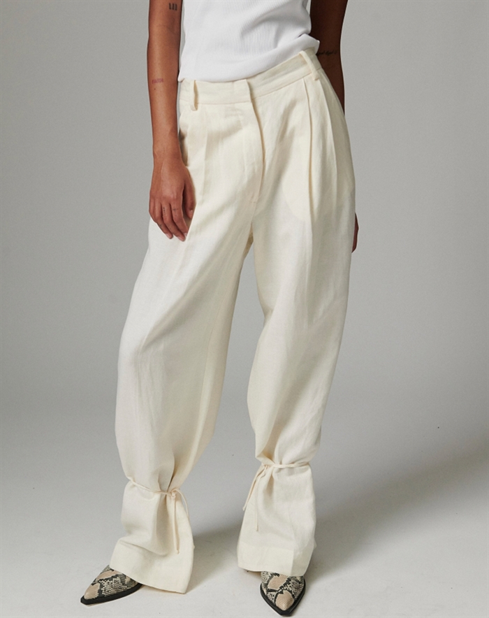 Day Birger et Mikkelsen - Belle Contrast Linen Bukser - Jet Stream