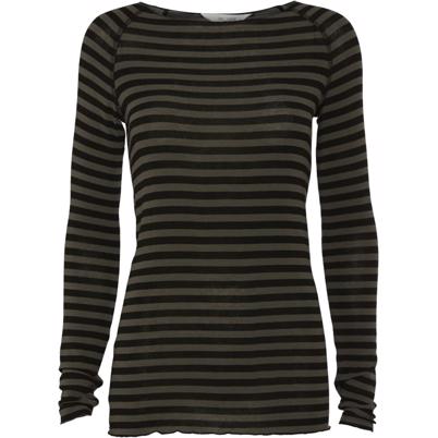Gai Lisva Amalie Medium Stripe Bluse Bungee Cord Black Stripe