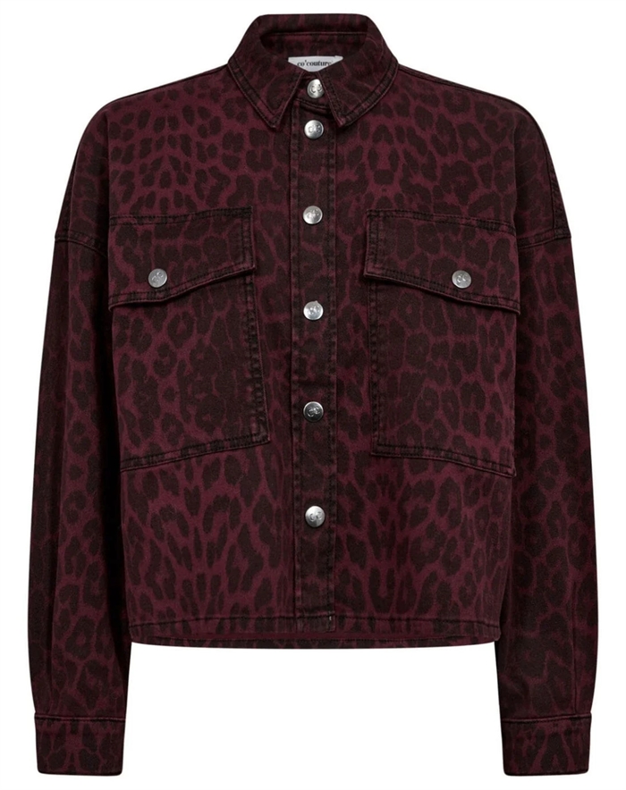 Co´couture - Leo CC Denim Crop Skjorte - Winered