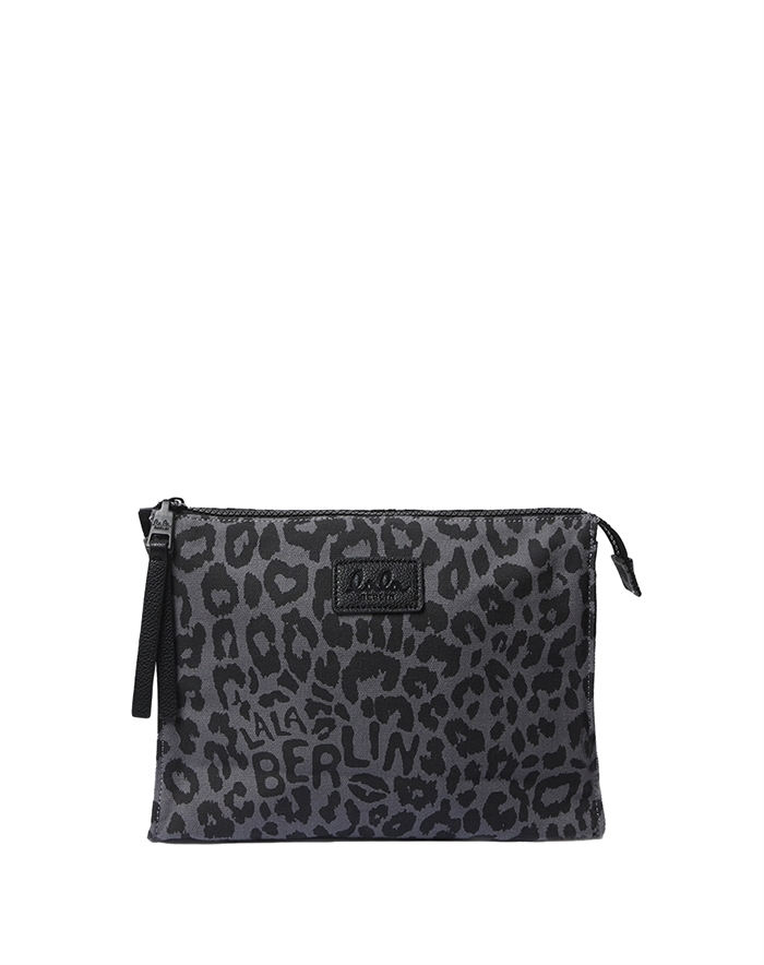 Lala Berlin - Pili Canvas Toilettaske - Asphalt Leo