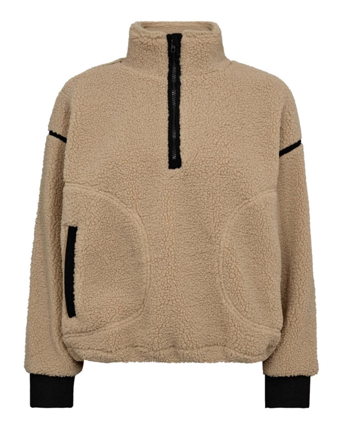 Co´couture - Madin CC Fleece Anorak Jakke - Sand