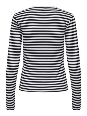 ONLElli Rib Langærmet Trøje - Salsa/Parfait