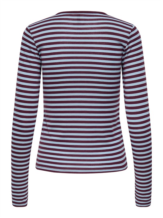 ONLElli Rib Langærmet Trøje - Salsa/Parfait