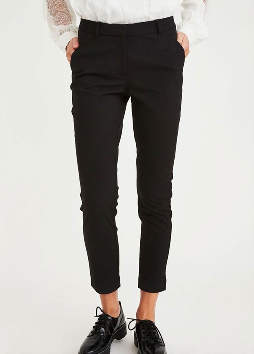 Kylie 396 Cropped Bukser - Black