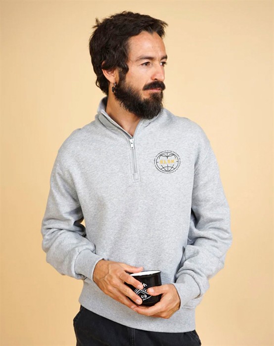 Statement Globe CH Men\'s Halfzip - Grey Melange