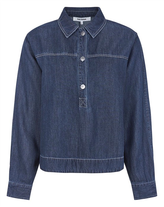 SRPortia Bluse - Dark Blue