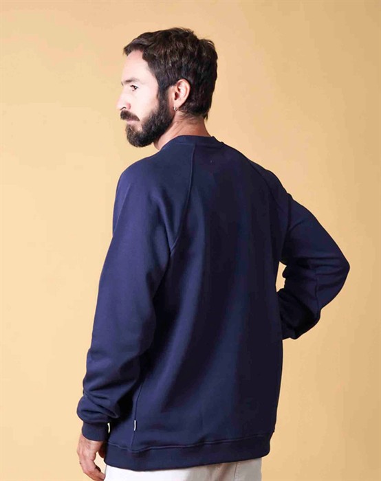 Globe Men\'s Raglan Sweatshirt - Dark Navy