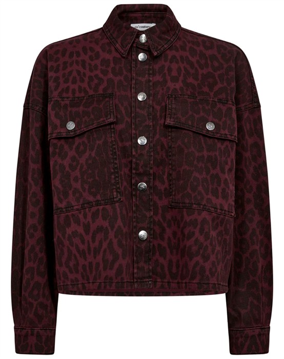 Leo CC Denim Crop Skjorte - Winered