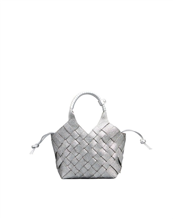 Misu Mini Crossbody Taske - Sparkling Silver