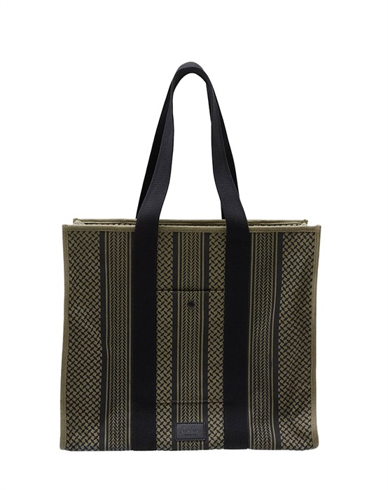 Mason Shopper Canvas Taske - Olive/Black