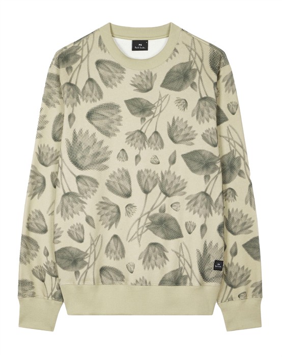 Half Tone Floral Print Sweatshirt