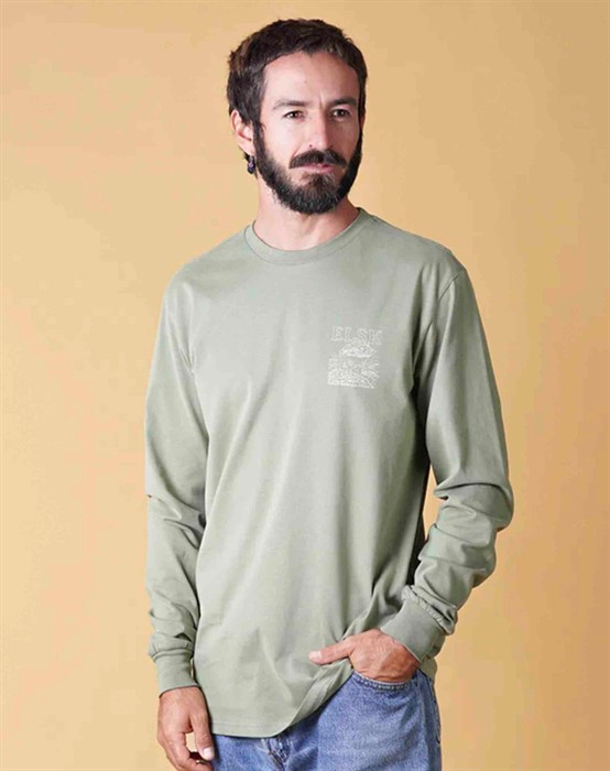 Wind Men\'s Langærmet Trøje - Olive Green