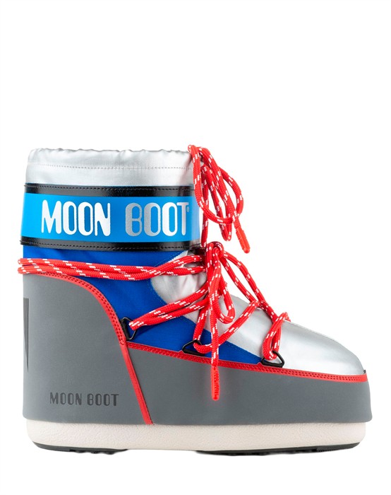 Icon Low Space Racing Silver Støvle - Silver/Blue/Red