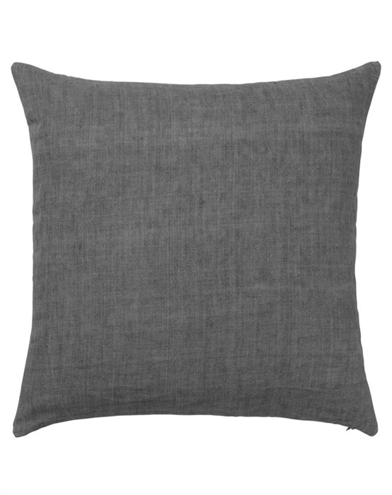 Linen Pude - Charcoal - 50 x 50 Cm