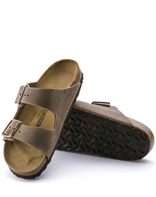 Arizona Oiled Leather Sandal - Tabacco Brown