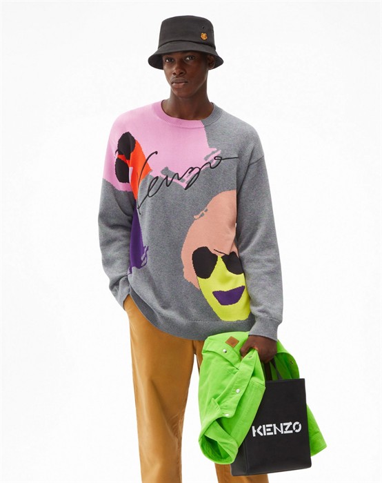 Seasonal Graph Oversize Jumper - Men