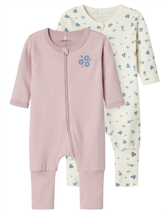 Natdragt Zip Rosa - 2 Stk 