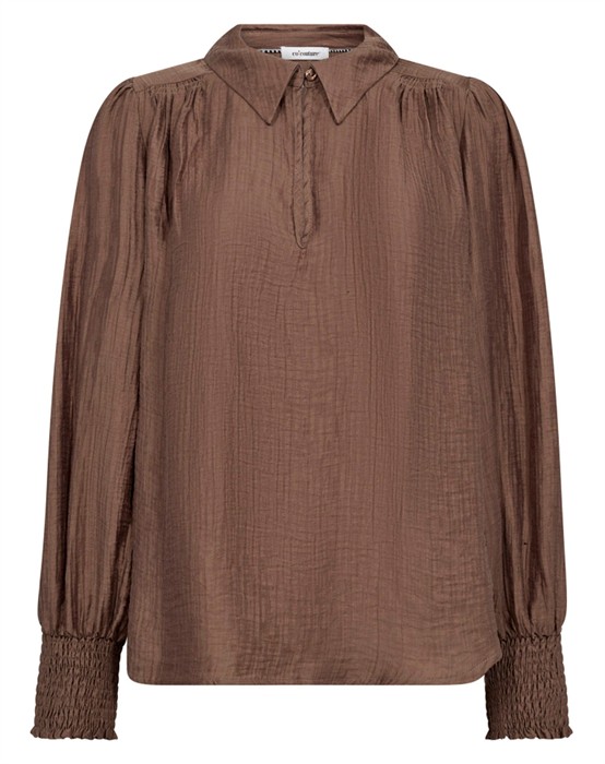 Tassy CC Collar Bluse - Walnut