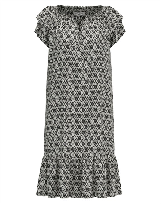 Sunrise CC Crop Sofia Kjole - Offwhite/Black