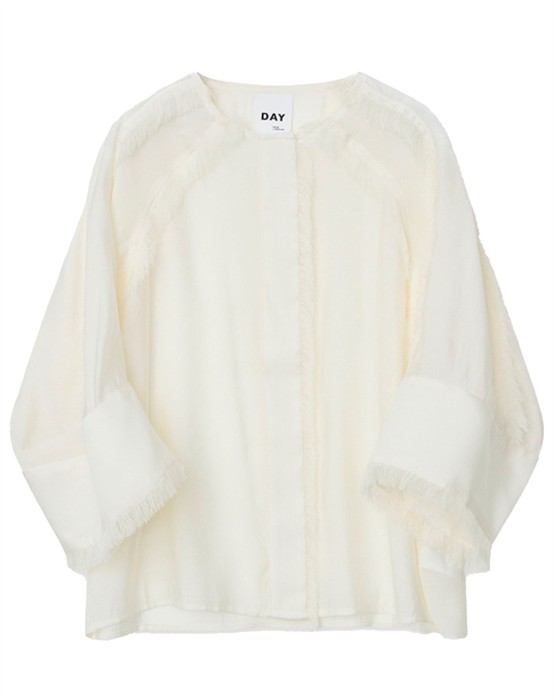 Cassie Sheer Fringes Skjorte