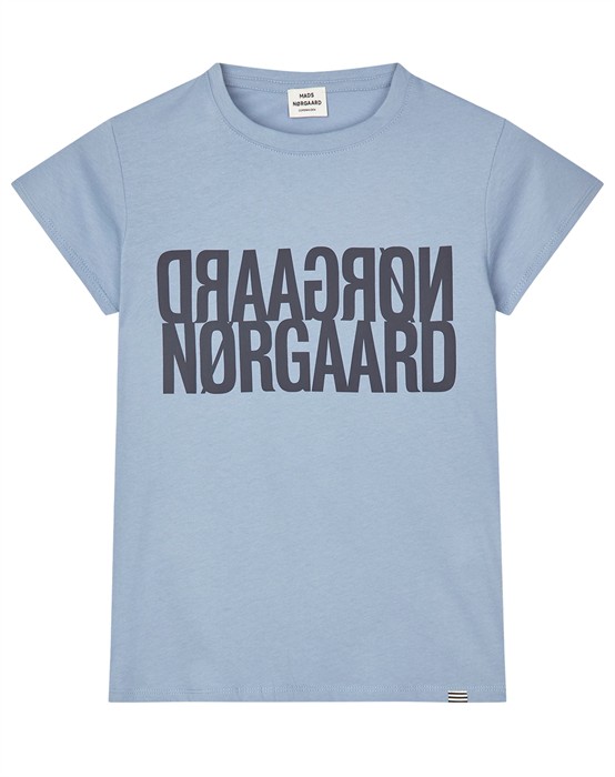 Single Cotton Tuvina Logo T-shirt - Faded Denim